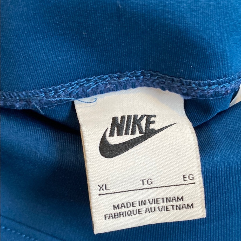Nike Retro Logo Blue Flare Split Hem Leggings - Picture 2 of 9